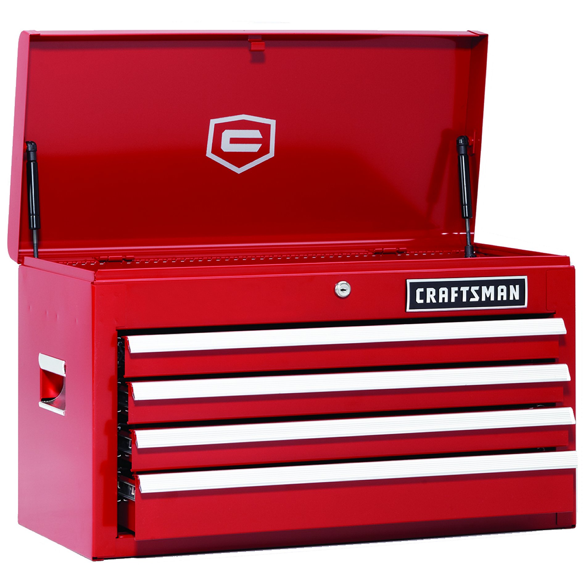 Craftsman 26 in. 4-Drawer Ball Bearing Griplatch Top Chest - Red