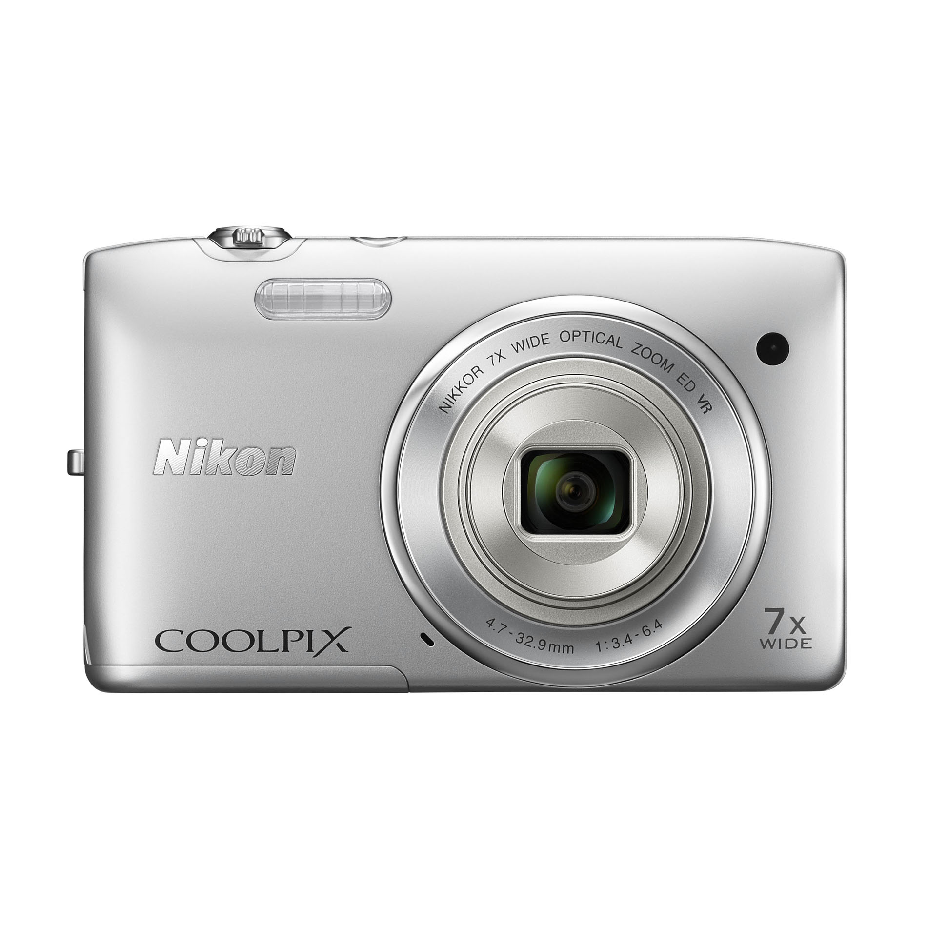 Nikon COOLPIX 20.1MP Digital Camera S3500 Silver Silver/gray 1/2.3 in.