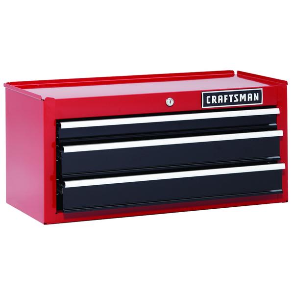 Craftsman 113612 26 3 Drawer Heavy Duty Middle Chest Red Black