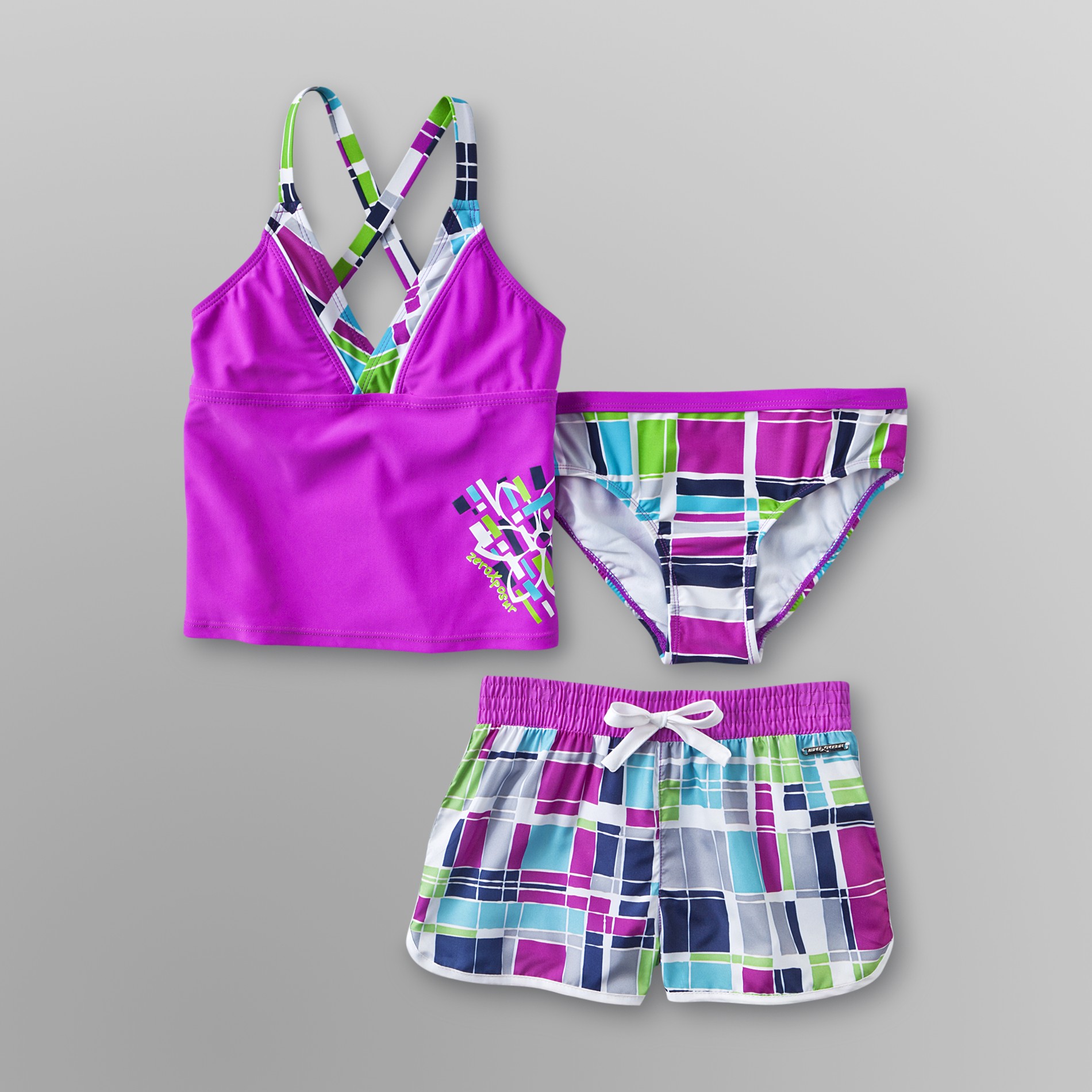 ZeroXposur Girl's Halter Tankini Swim Set - 3 Pc. at Sears.com