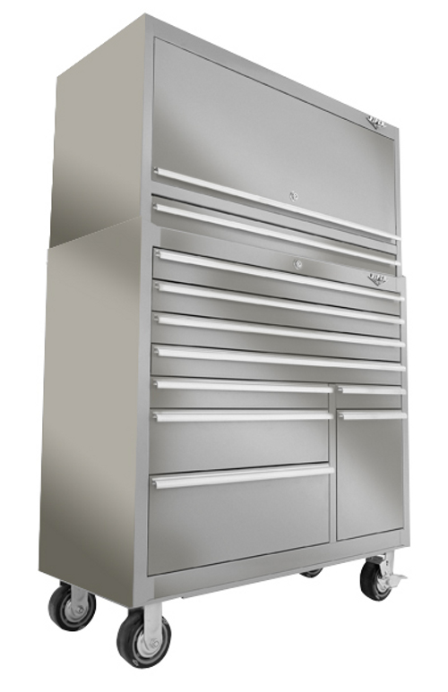 Viper Tool Storage 41-Inch 2 Drawer 18G Steel Top Hutch  304 Stainless Steel