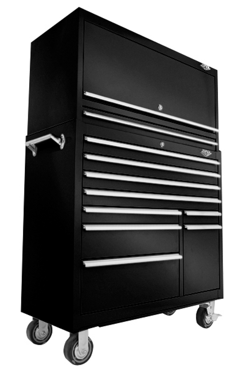 Viper Tool Storage 41-Inch 2 Drawer 18G Steel Top Hutch  Black