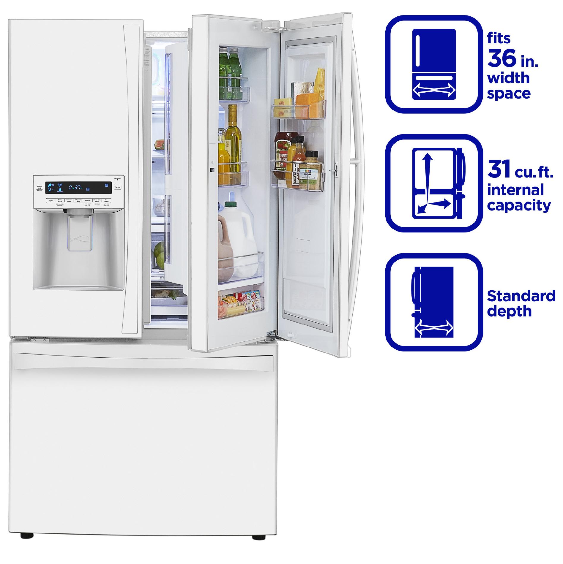 Kenmore Elite 31 cu. ft. Grab-N-Go Bottom-Freezer French-Door Refrigerator - White at Kmart.com