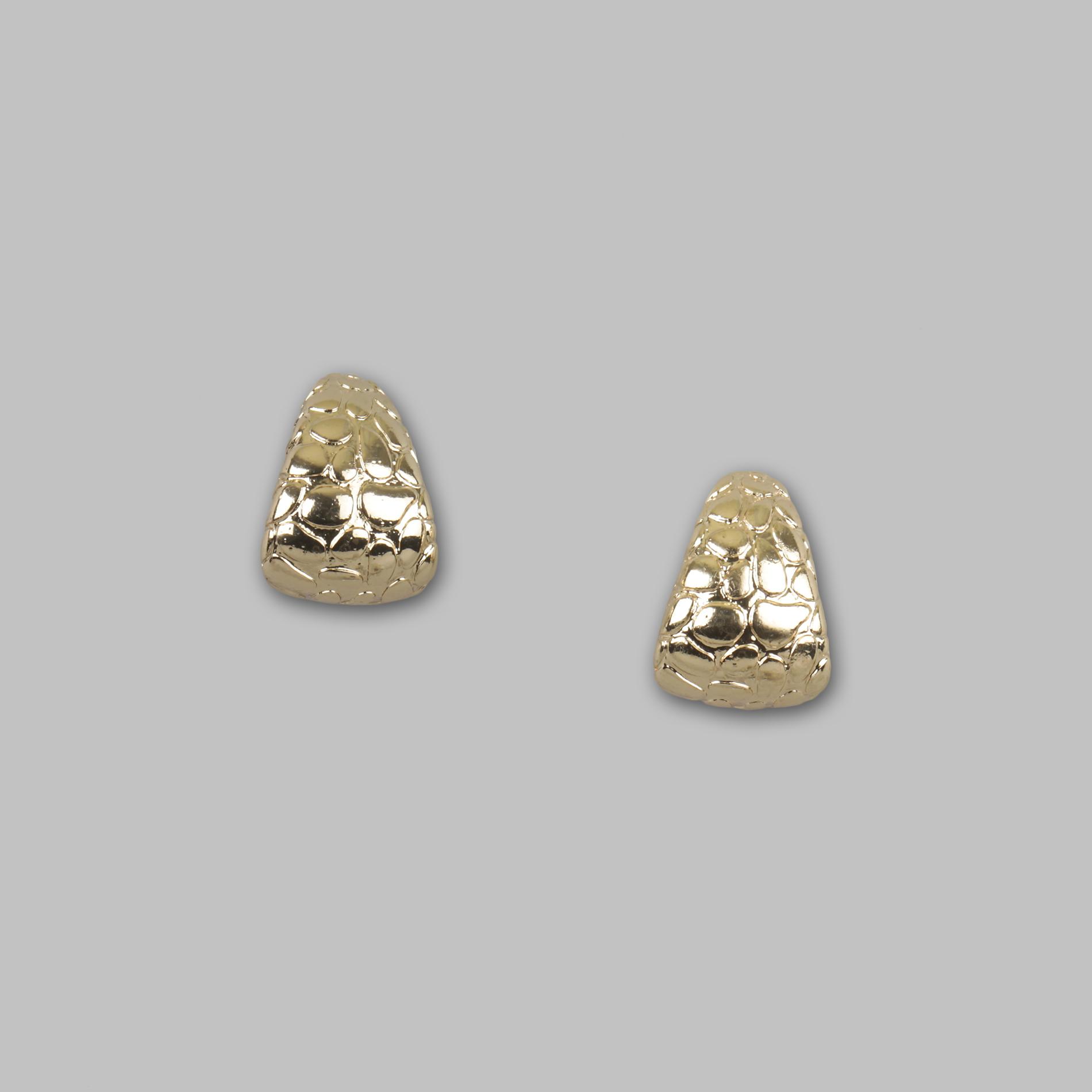 Trifari Women's Etched Earrings - Goldtone at Sears.com