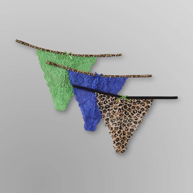 Joe Boxer 3-Pack Women's Lace Thong Panties - Animal Print at Kmart.com