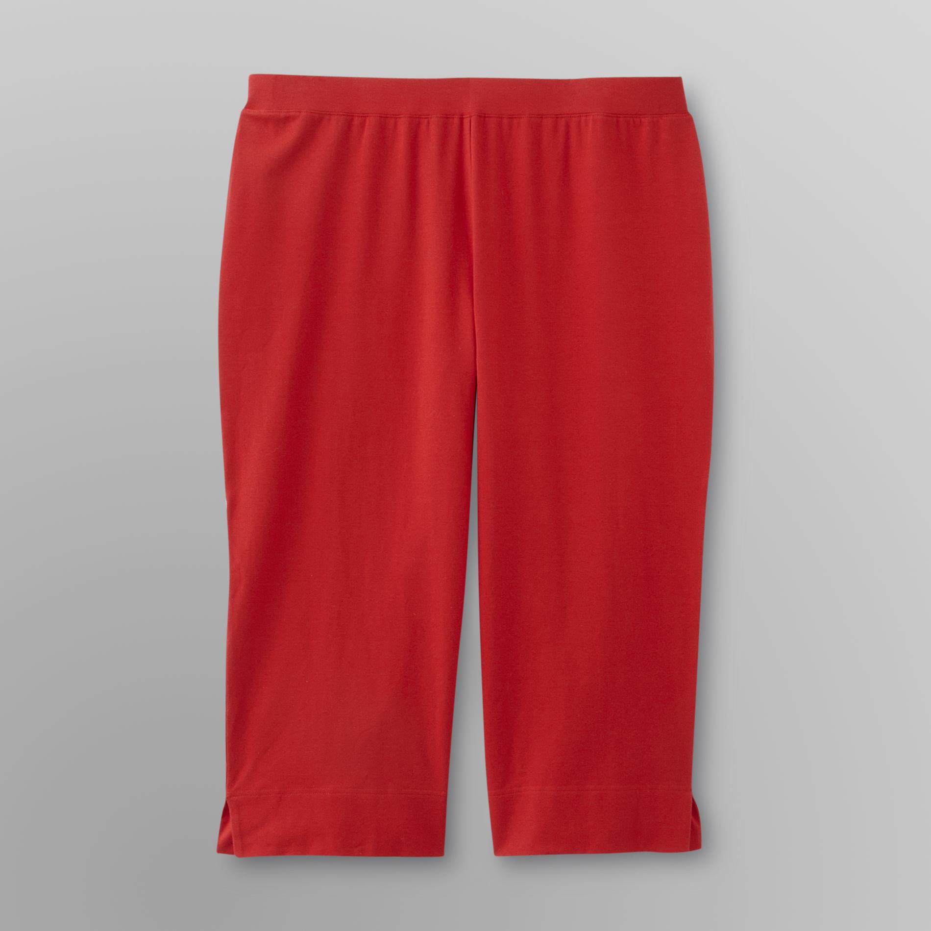 Basic Editions Women's Plus Knit Capri Pants at Kmart.com