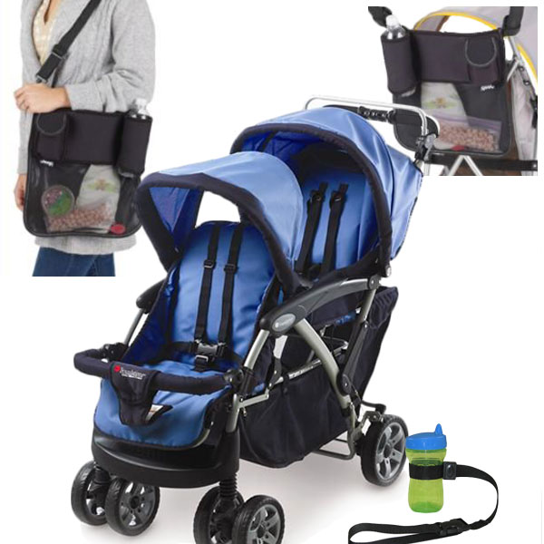 Foundations��The Duo Double Tandem Folding Stroller & Travel Accessories Bundle at Kmart.com