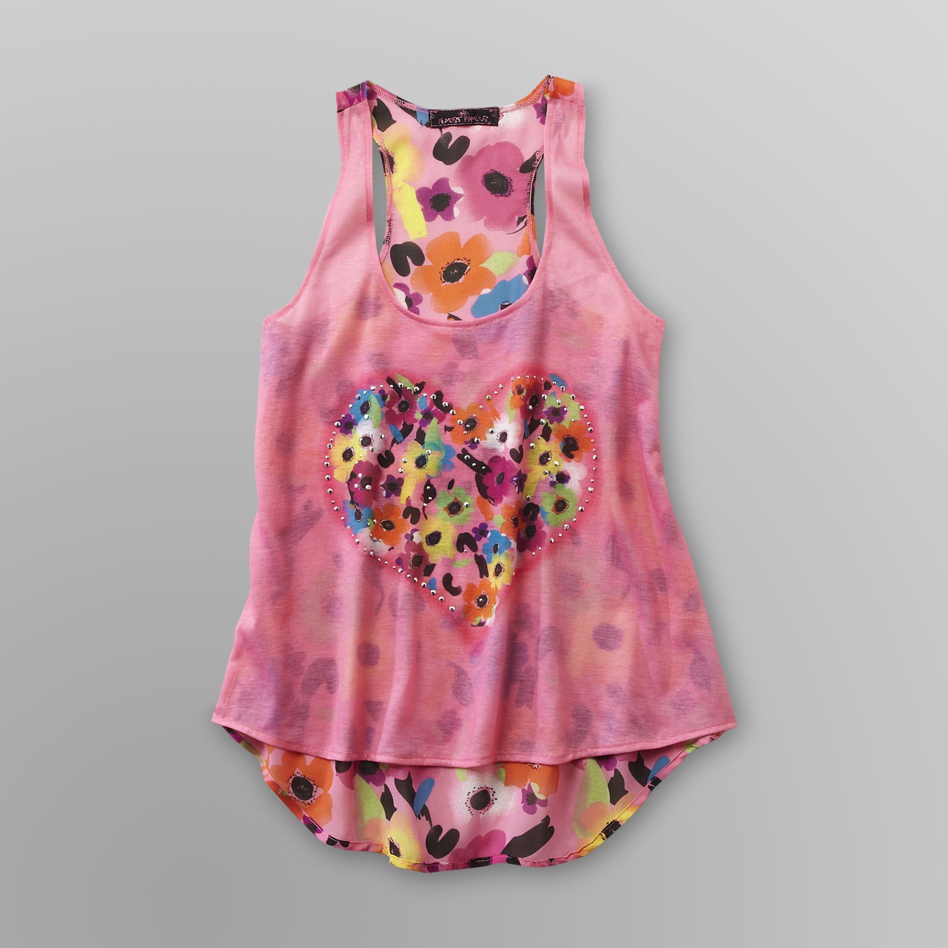 Almost Famous Junior's Sparkle Print Tank Top - Flowers at Sears.com