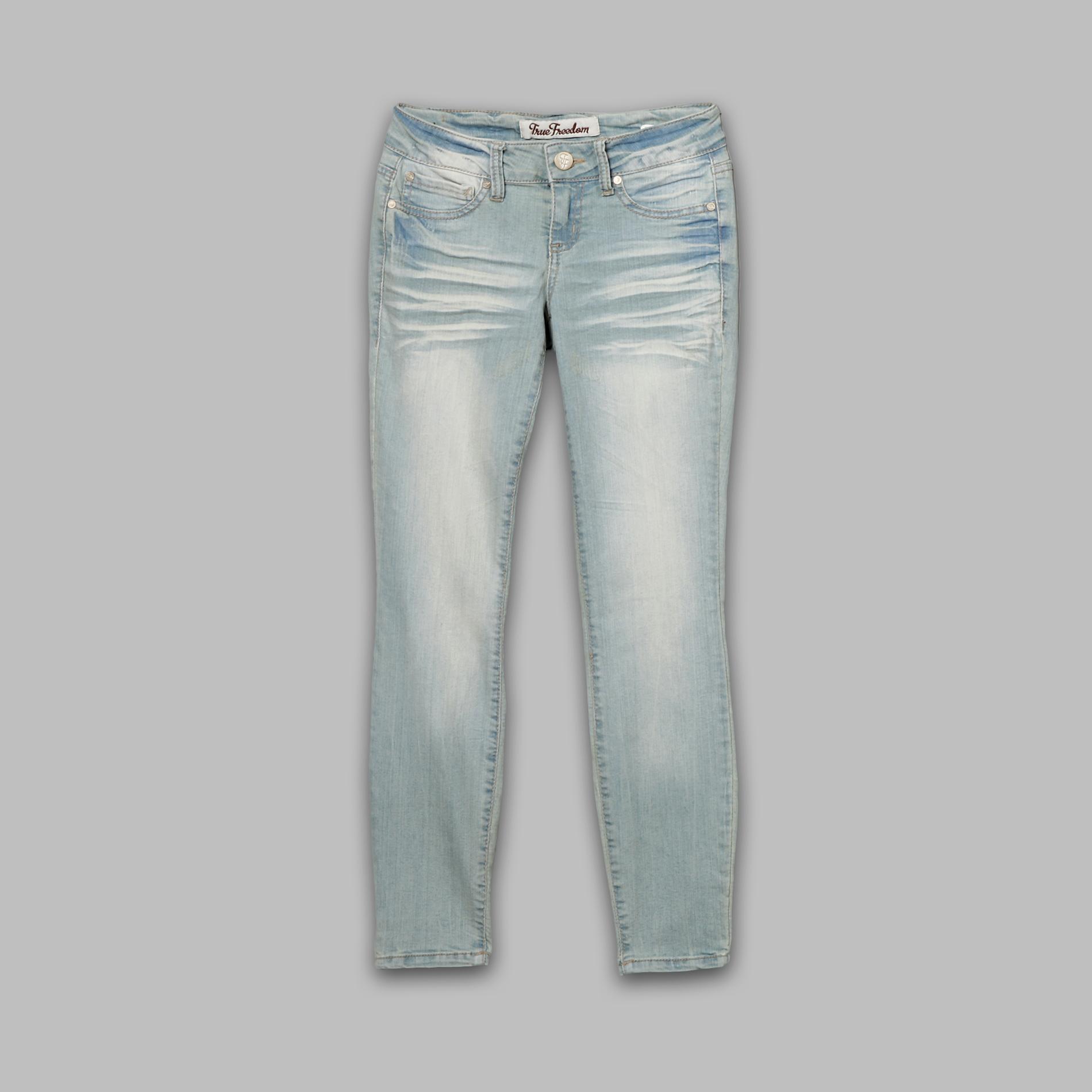 True Freedom Junior's Cropped Ankle Jeggings - Distressed at Sears.com