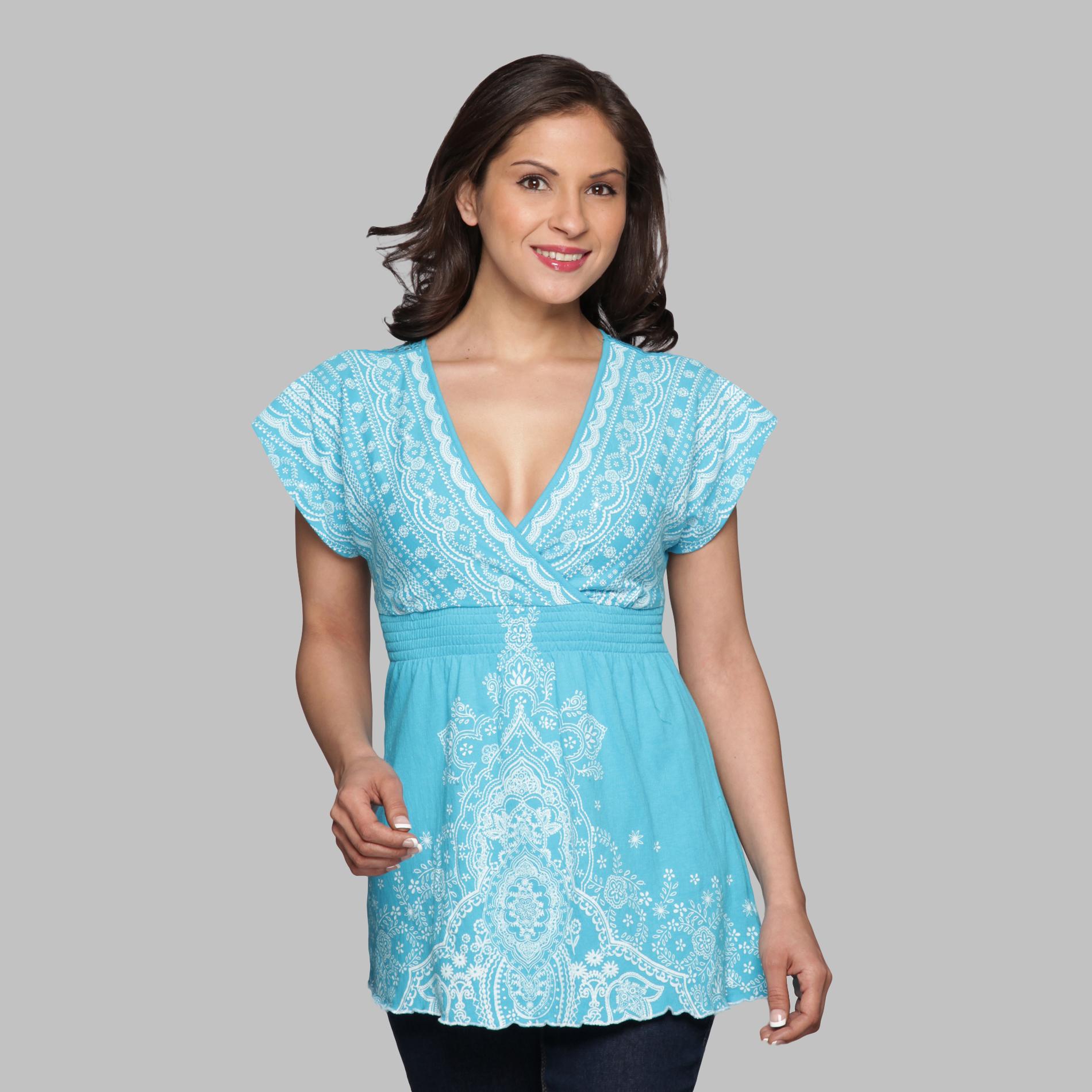 Almost Famous Women's Surplice Top - Crochet at Sears.com