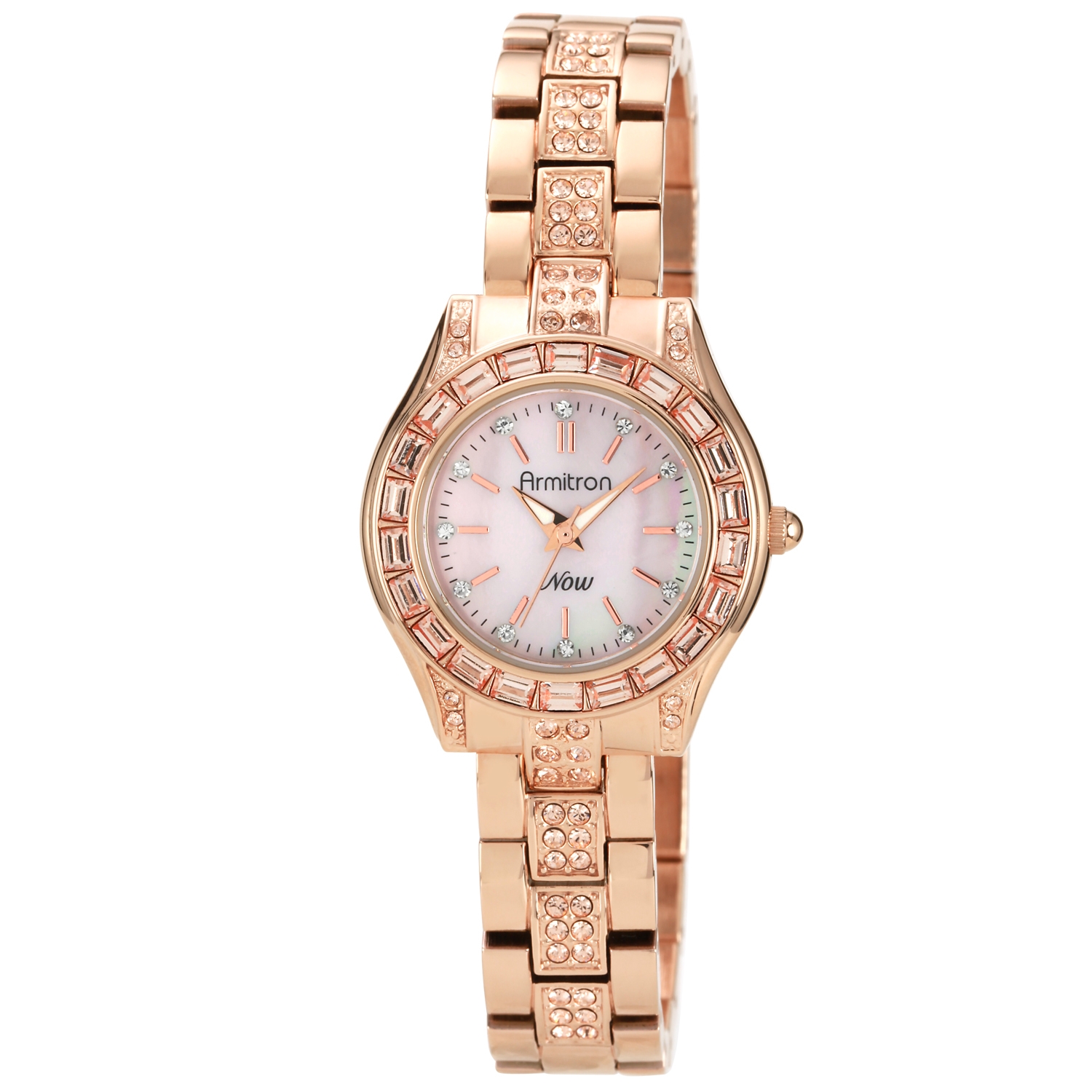 UPC 086702510740 product image for Armitron Ladies' Swarovski Crystals Accented Round Rosegold Tone Bracelet Watch  | upcitemdb.com