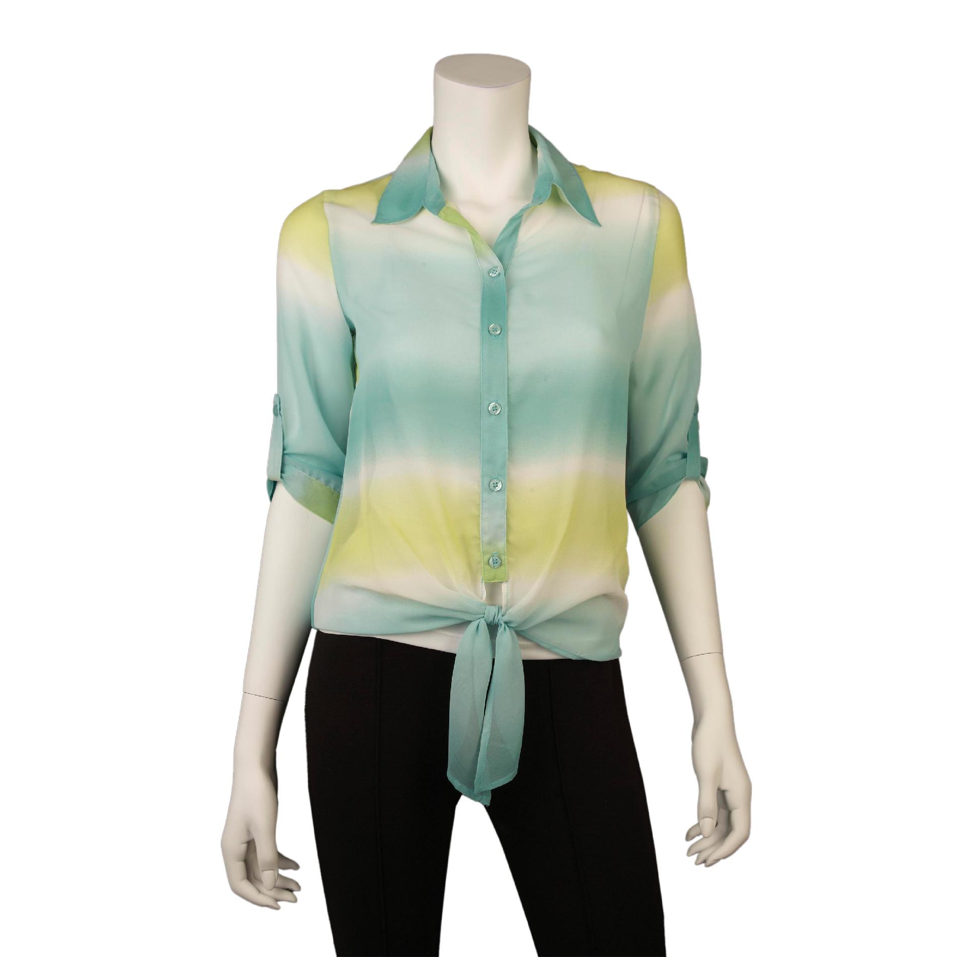 Byline Junior's Camp Shirt - Ombre Stripes at Sears.com