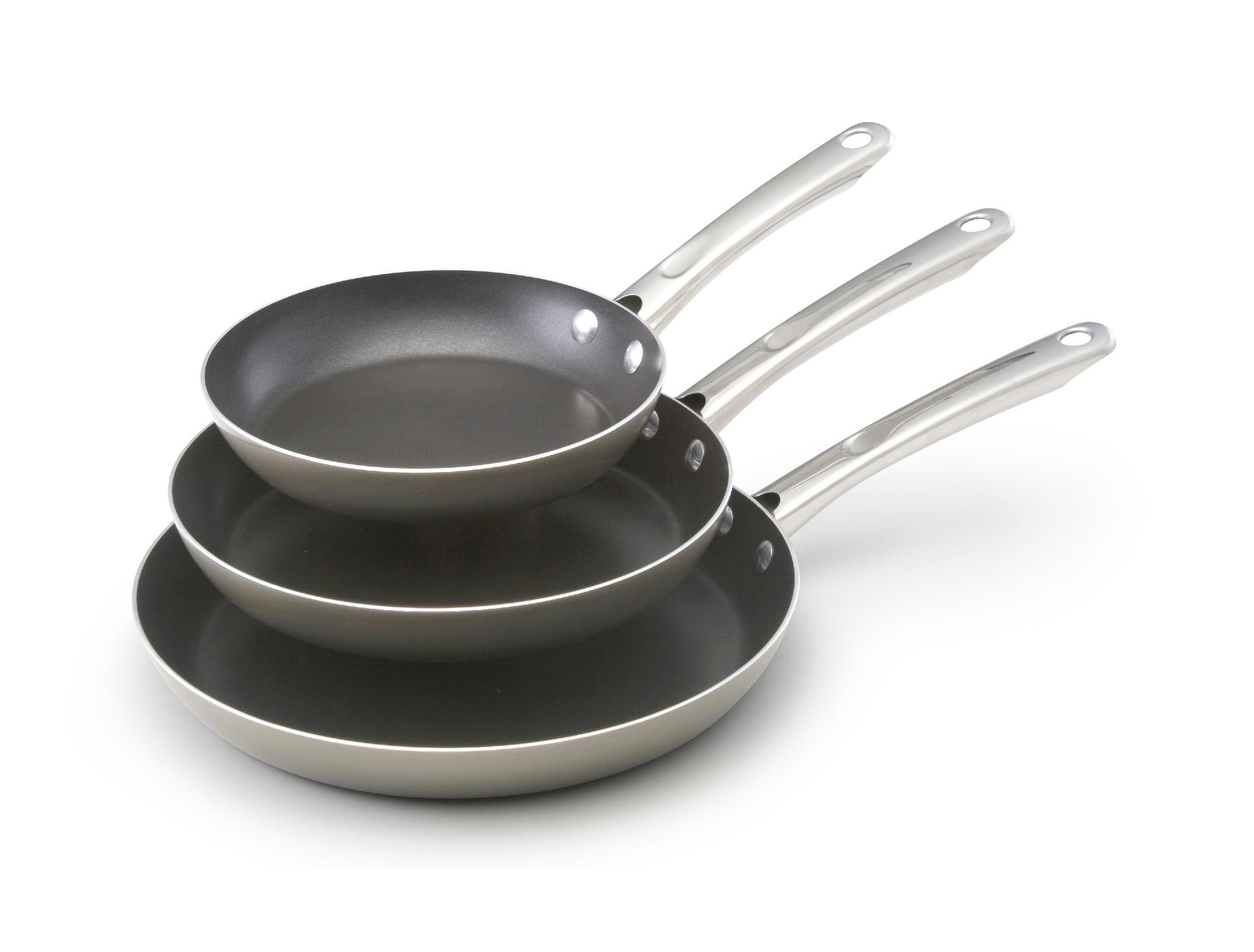 Farberware Triple Pack: 8-Inch  10-Inch and 11-Inch Skillets with Stainless Steel Handles