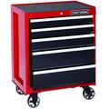 26 in. 5-Drawer Heavy-Duty Ball Bearing Rolling Cabinet - Red/Black