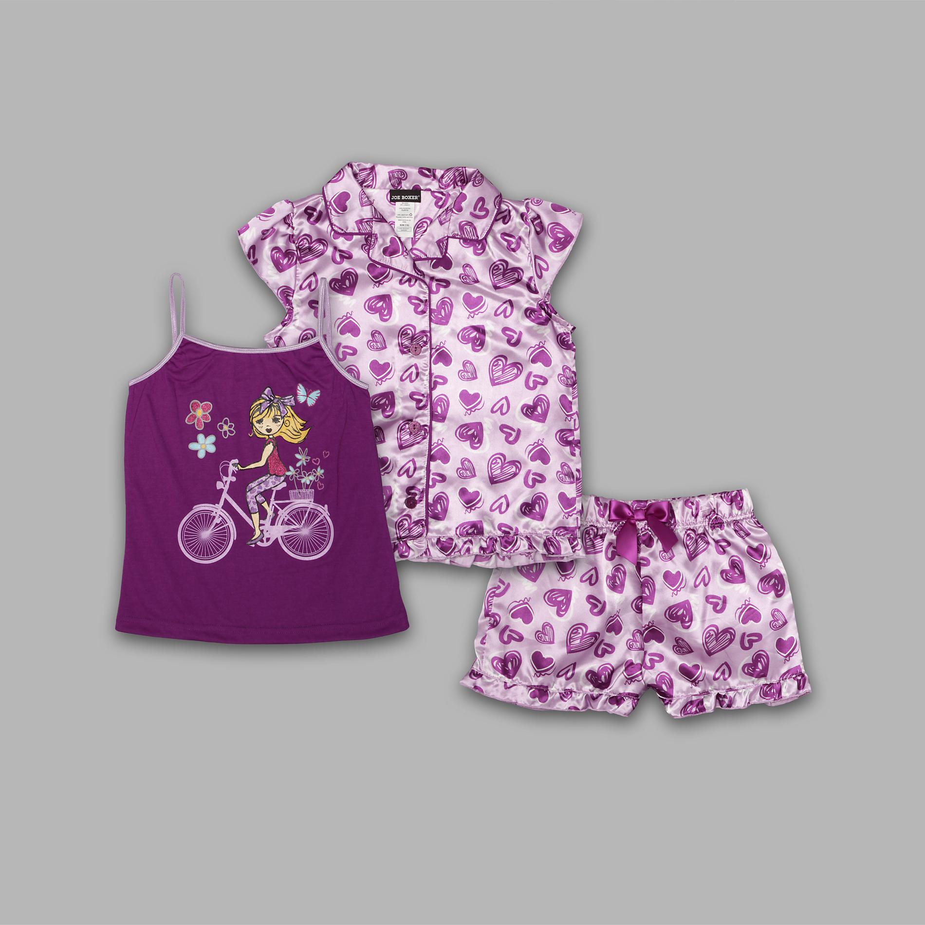 Joe Boxer Girl's 3-Pc. Pajamas - Hearts at Kmart.com