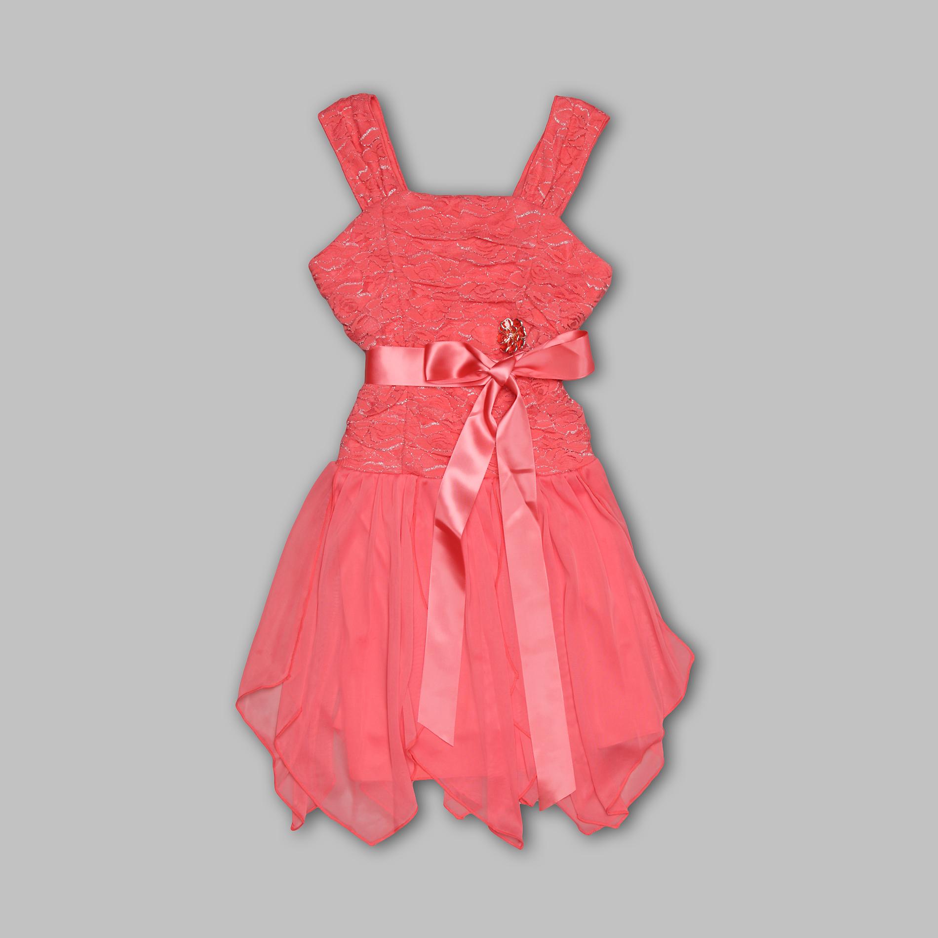 My Michelle Girl's Special Occasion Dress - Ruched