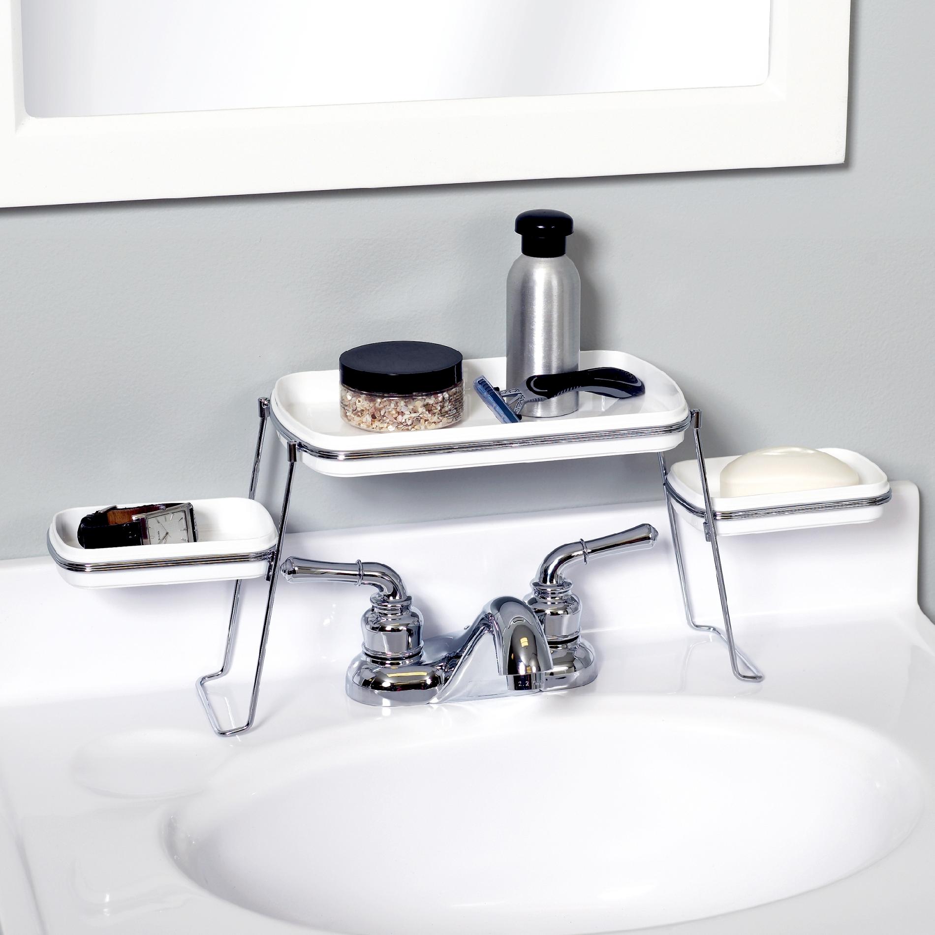 Zenith Products Small Spaces Over the Faucet Shelf in White