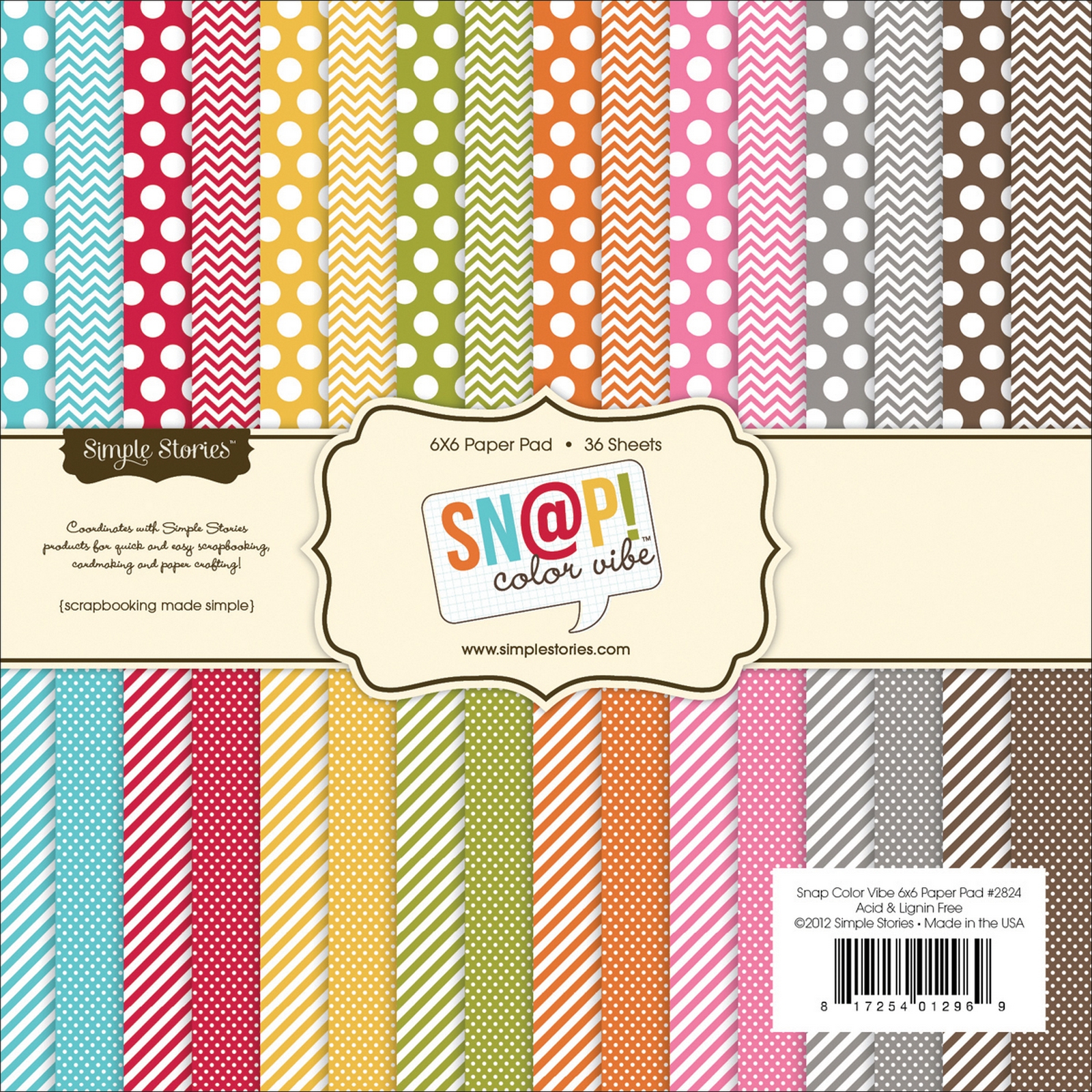 UPC 817254012969 product image for Sn@p! Color Vibe Collection Paper Pad 6
