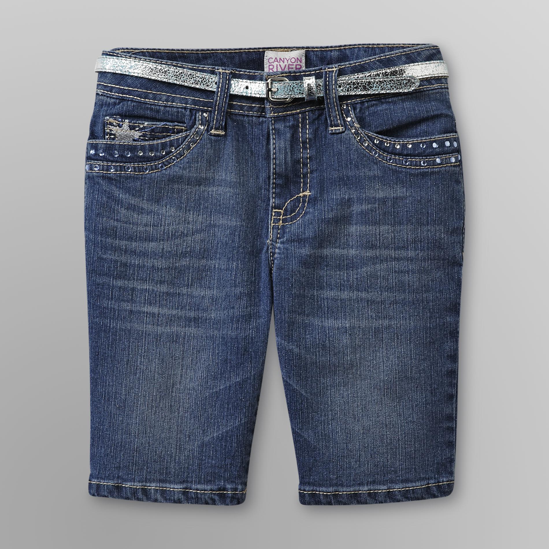 Canyon River Blues Girl's Denim Shorts & Belt - Medium Wash at Kmart.com