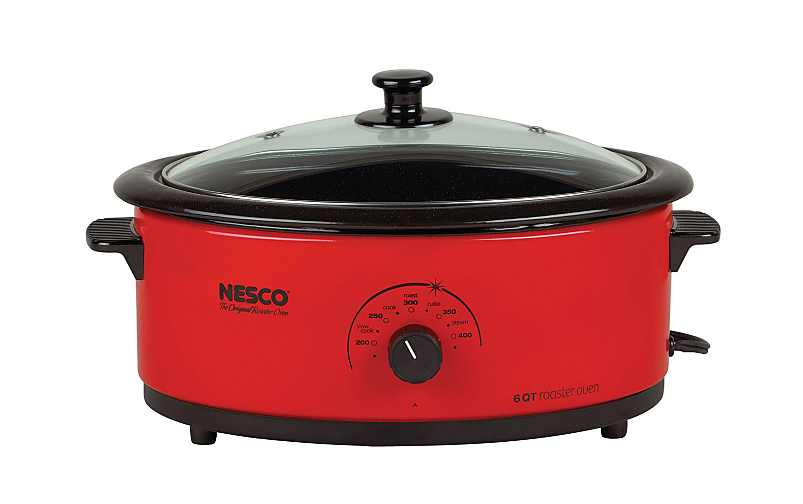 Nesco 6 Qt. Roaster Oven- Red - Porcelain - Glass Cover at Sears.com