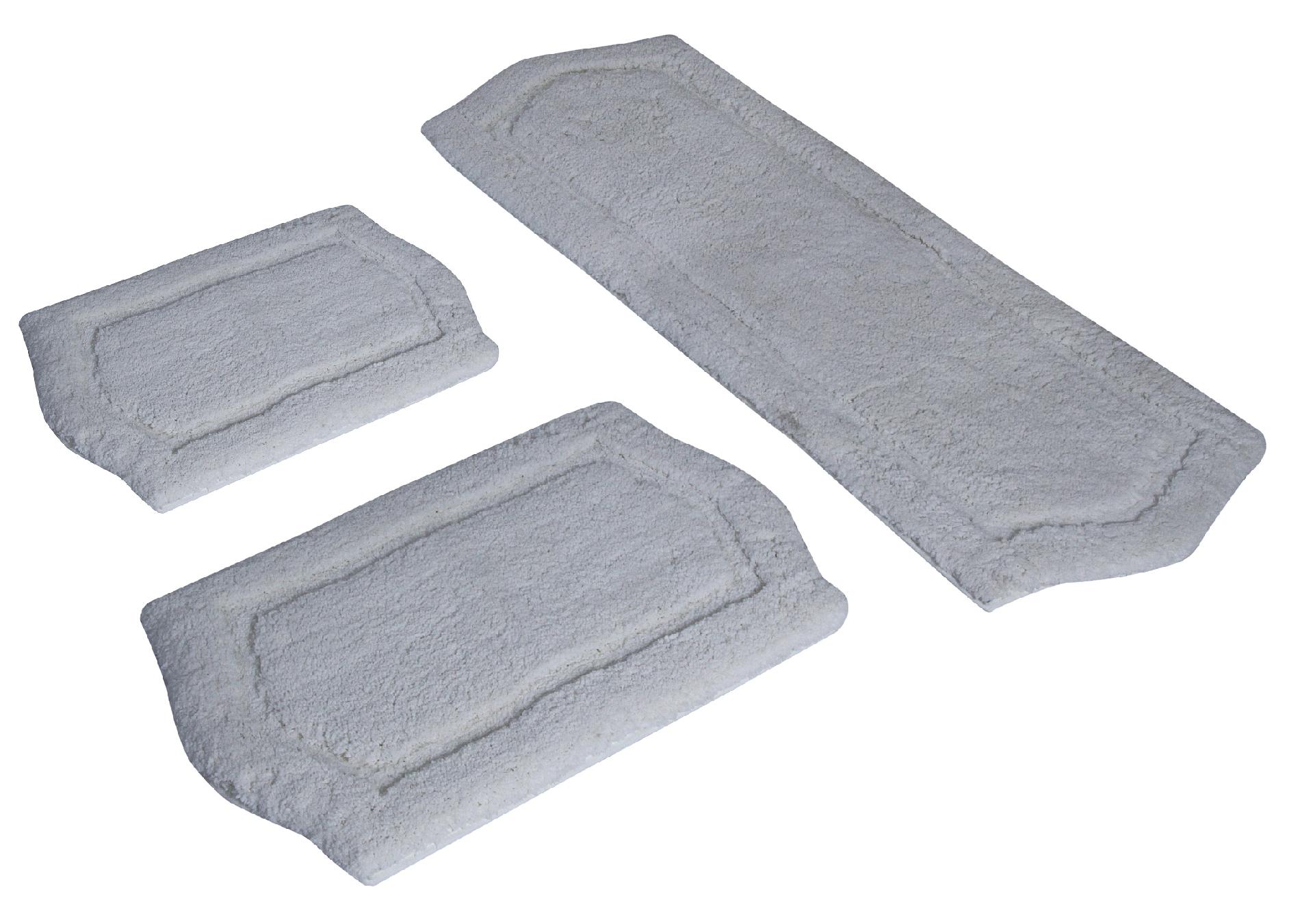 3 Piece Paradise Memory Foam Bath Rug Set Ivory