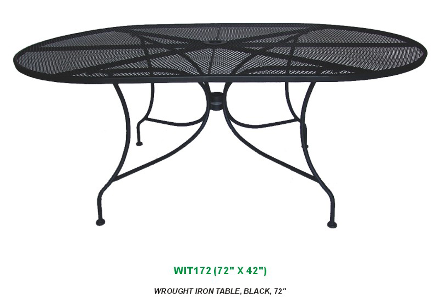 72"x42" Wrought Iron Table