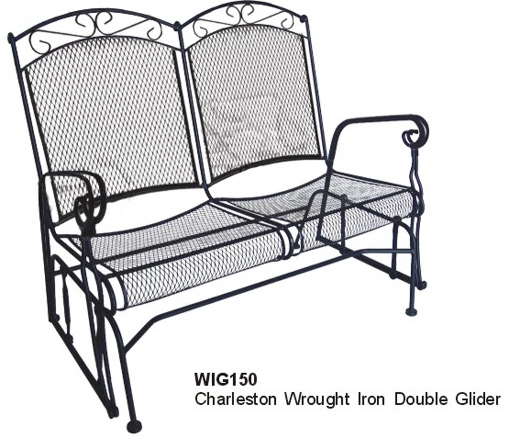 Charleston Wrought Iron Double Glider