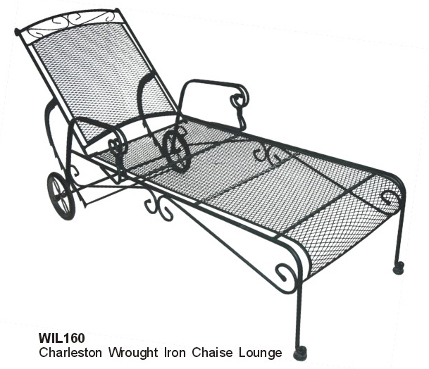 Charleston Wrought Iron Chaise Lounge
