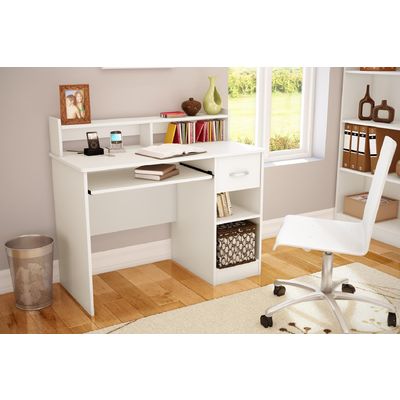 South Shore Axess Collection Small Desk Pure White