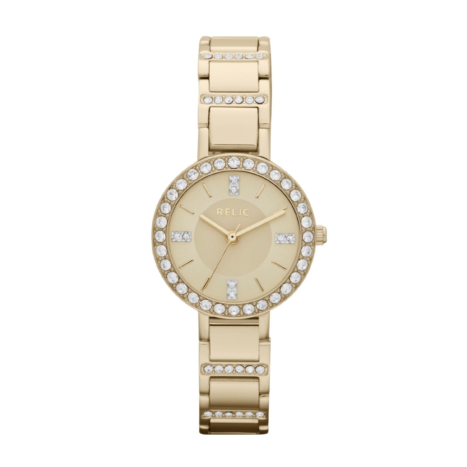 UPC 723765287850 product image for Relic Kerri Ladies' Gold Tone Stainless Steel Crystal Watch - FOSSIL, INC./RELIC | upcitemdb.com