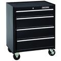 26 in. 4-Drawer Standard Duty Ball Bearing Rolling Cabinet - Black