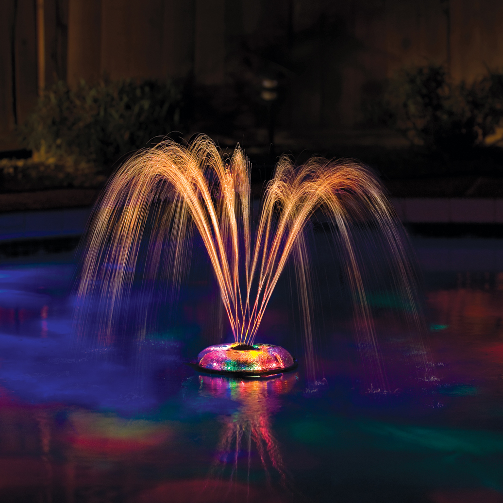 Floating Pool Fountains and Lights