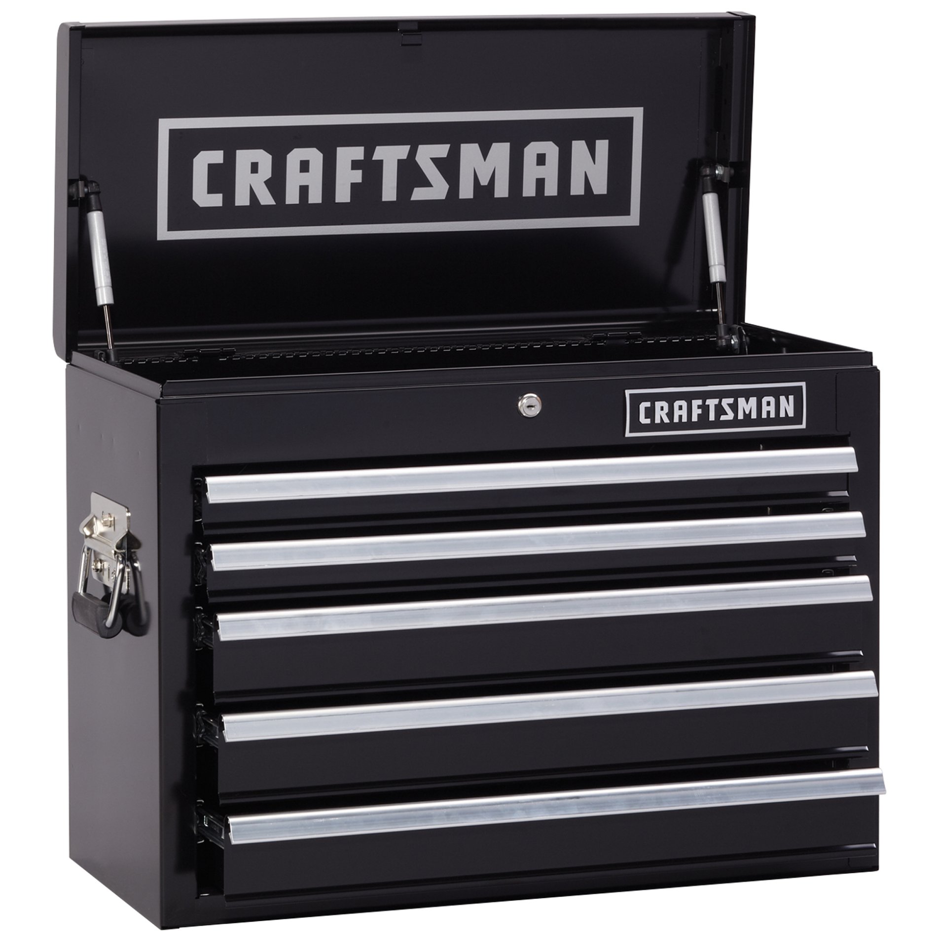 Craftsman 26 in. Wide 5 Drawer Heavy Duty Top Chest  Black