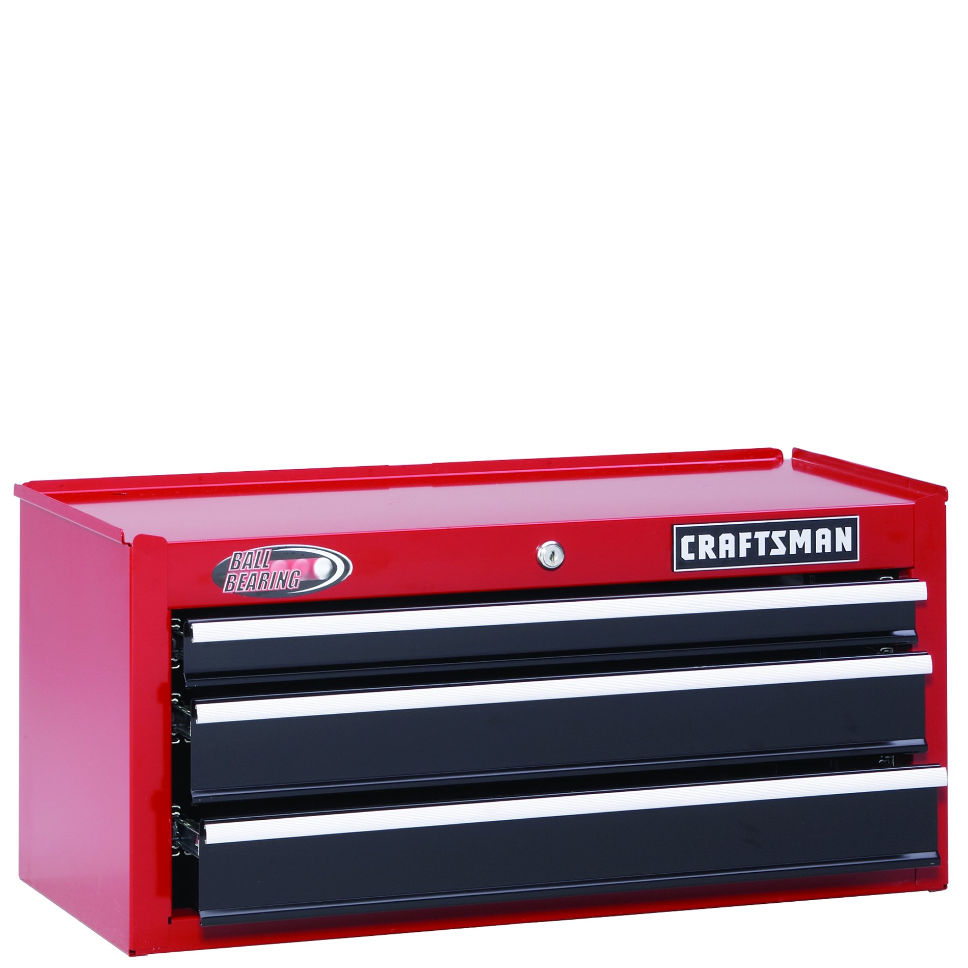 Craftsman 26 Wide 3-Drawer Ball-Bearing Middle Chest - Red/Black