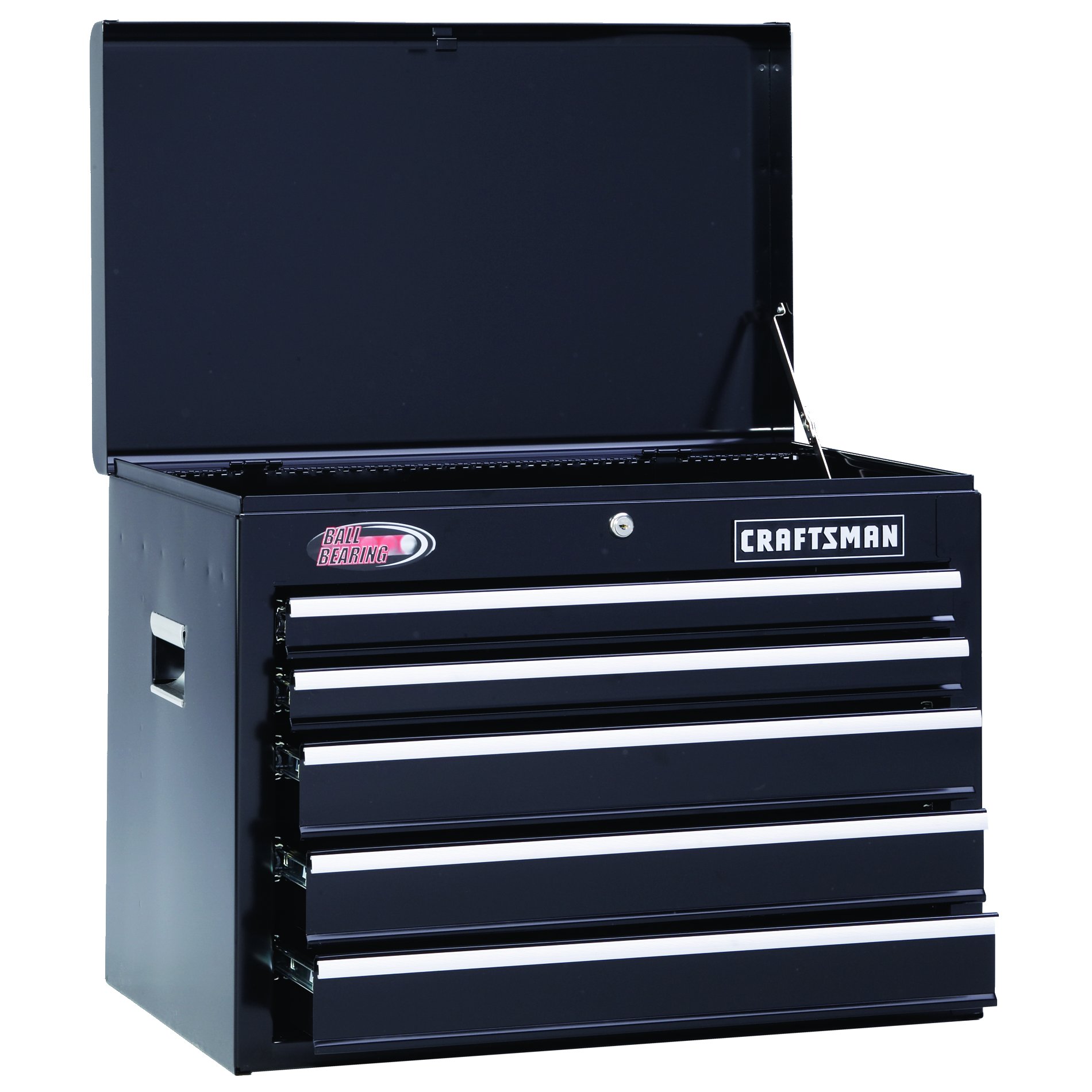 Craftsman 26 Wide 5-Drawer Ball-Bearing Top Chest - Black