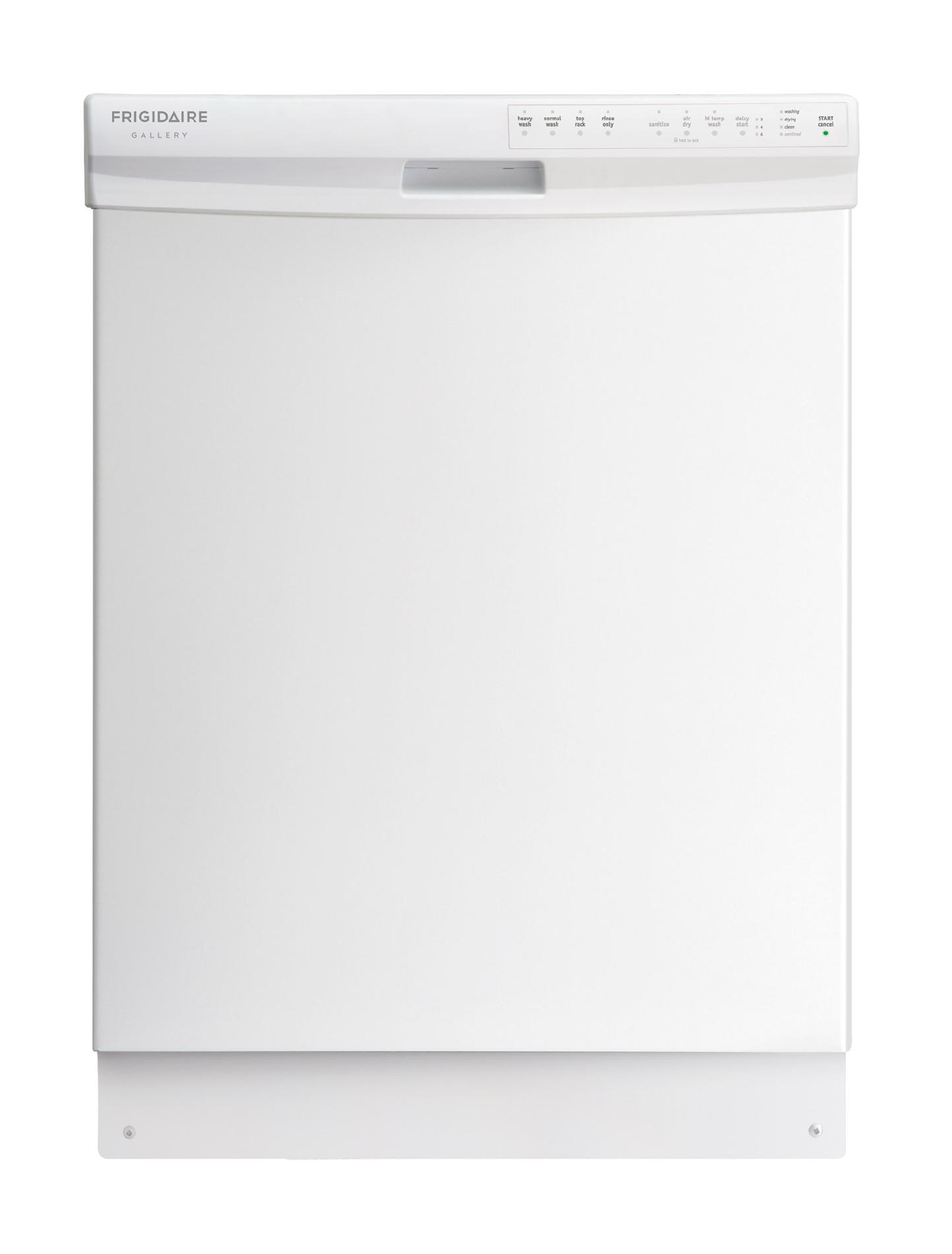 Discount Frigidaire 24" BuiltIn White Dishwasher FGBD2438PW Best Price Best Dishwasher