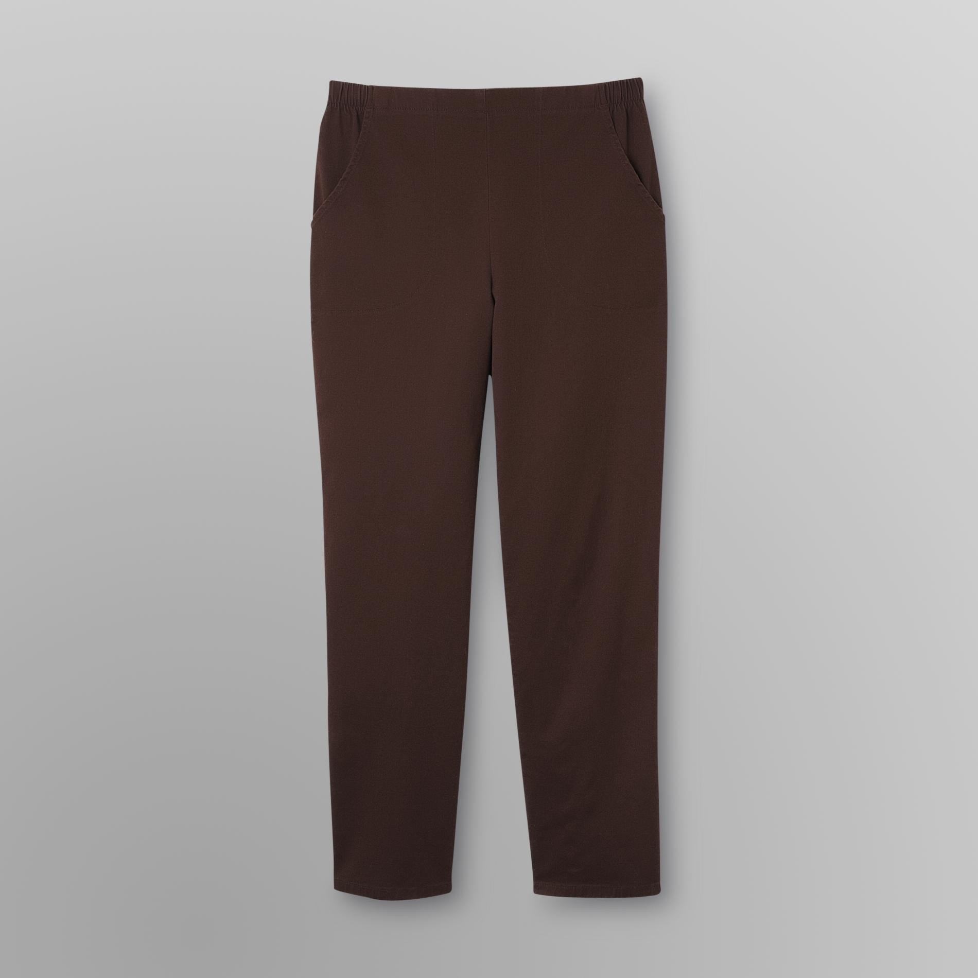 Laura Scott Women's Petite Elastic Waist Capri Pants Clothing, Shoes