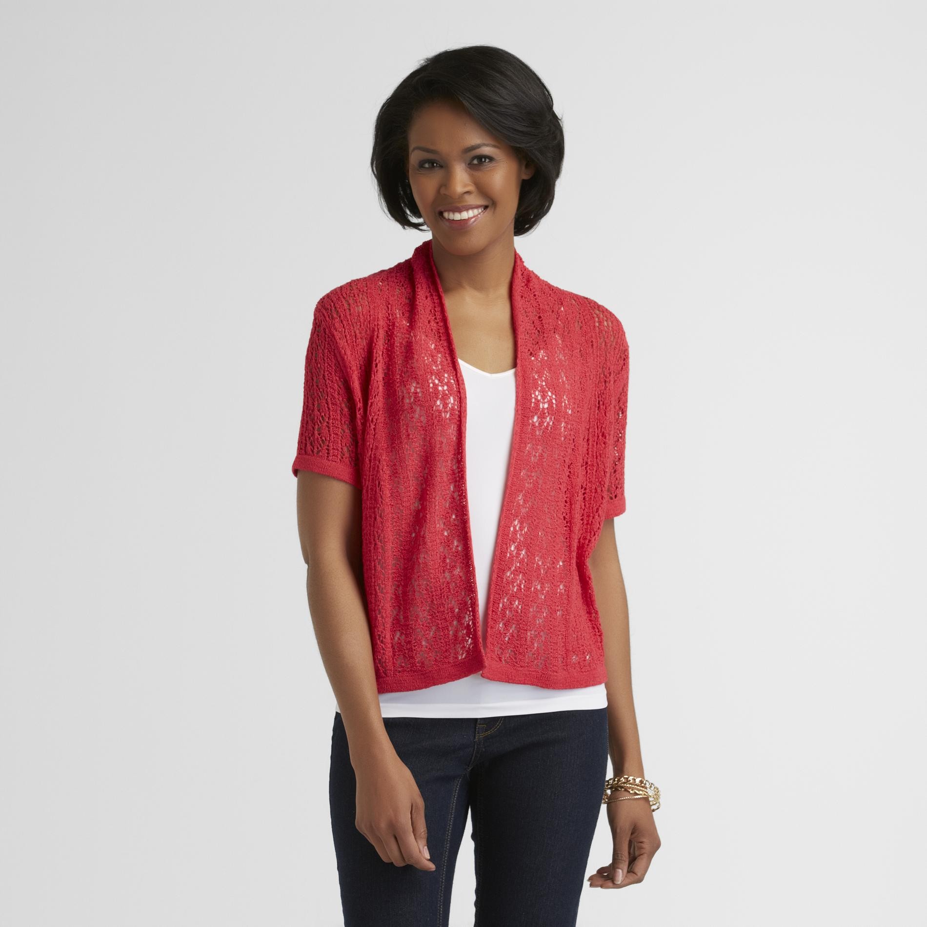 Sag Harbor Women's Ribbon Yarn Shrug at Sears.com
