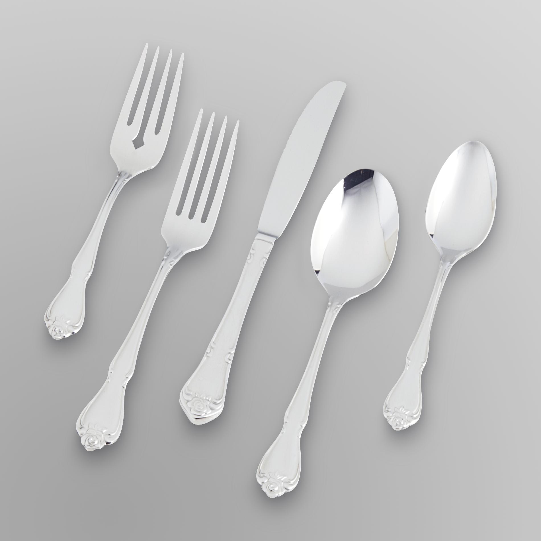 Ragalta 16 Piece Stainless Steel Flatware Set with Colored Handles ...