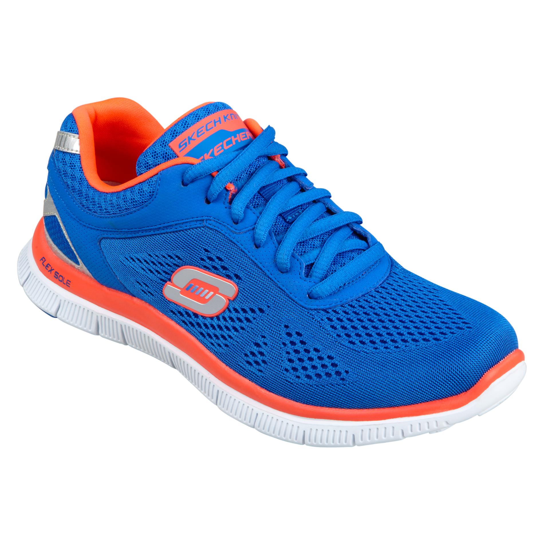 Skechers Women's Blue Coral Flex Appeal Love Your Style Athletic Shoe