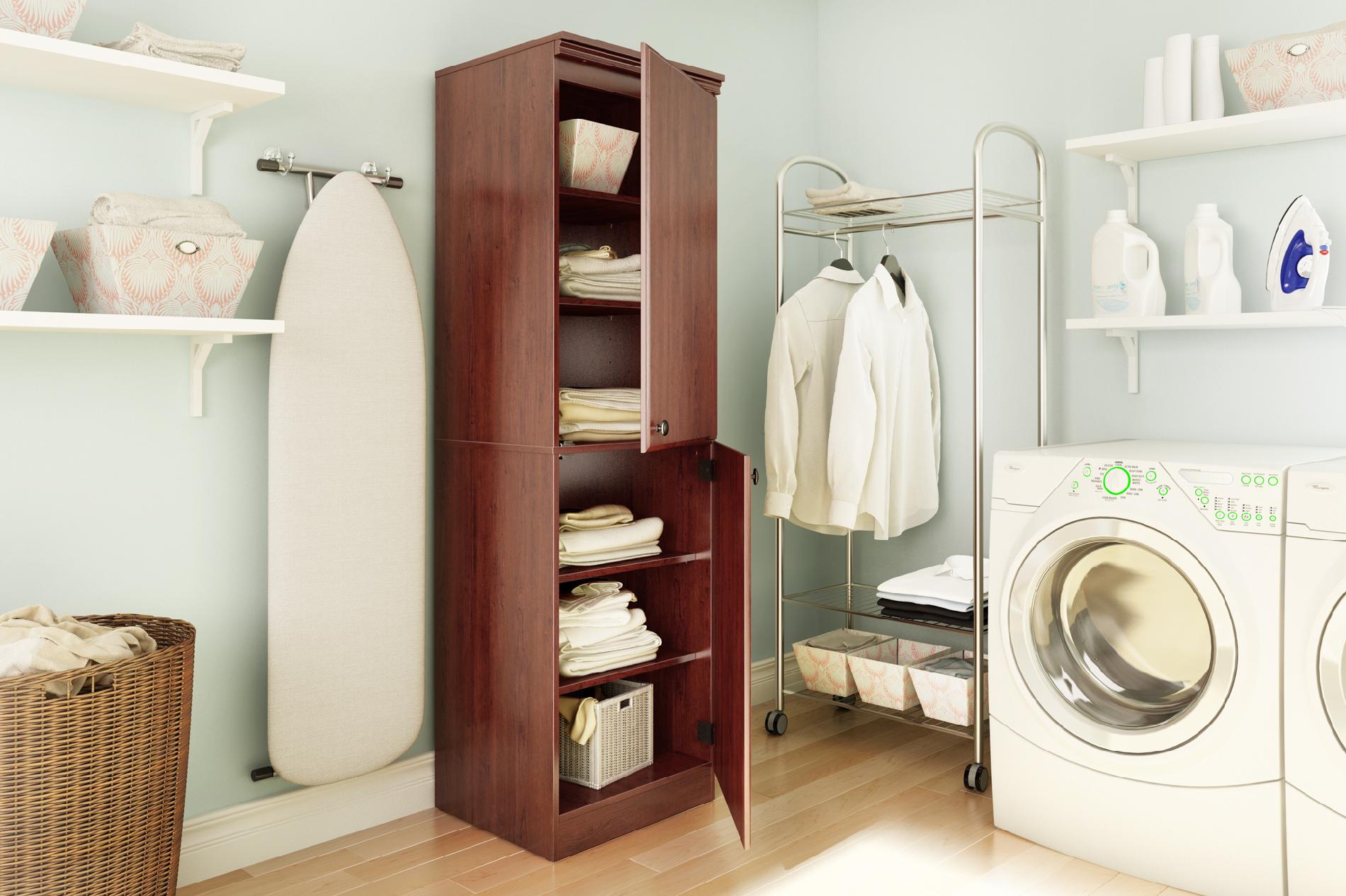 South Shore Morgan Narrow Storage Cabinet Royal Cherry at Kmart.com