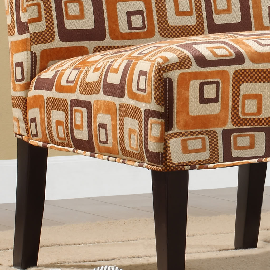 Orange Cubes Fabric Lounger chair                                                                                                at mygofer.com