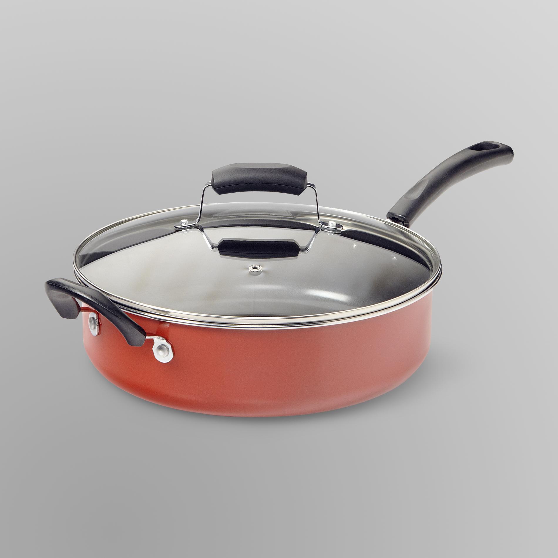 Basic Essentials Covered Jumbo Cooker - Red