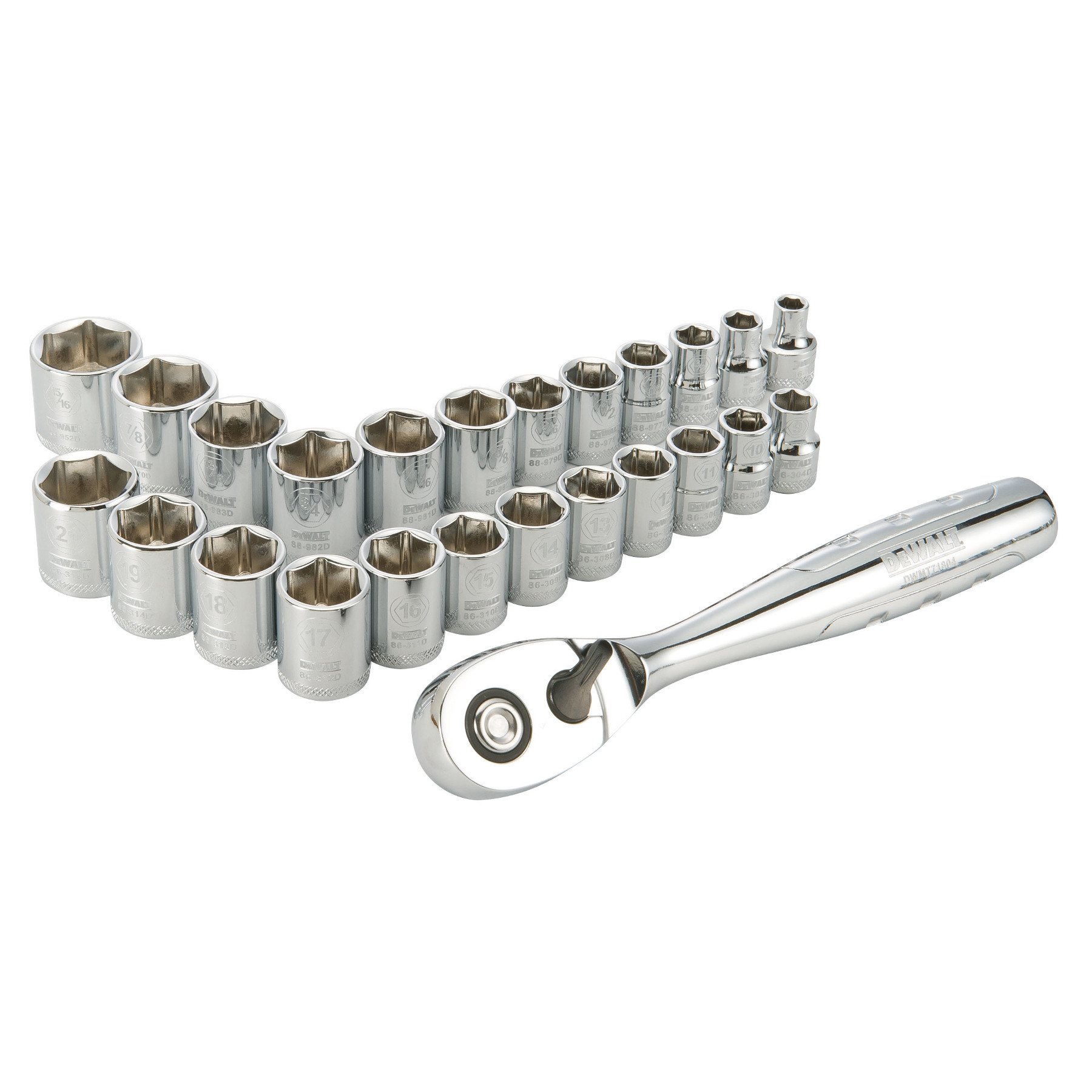 Sears deals on DeWalt 25 Piece 3/8-Inch Full Polish Socket Wrench Set