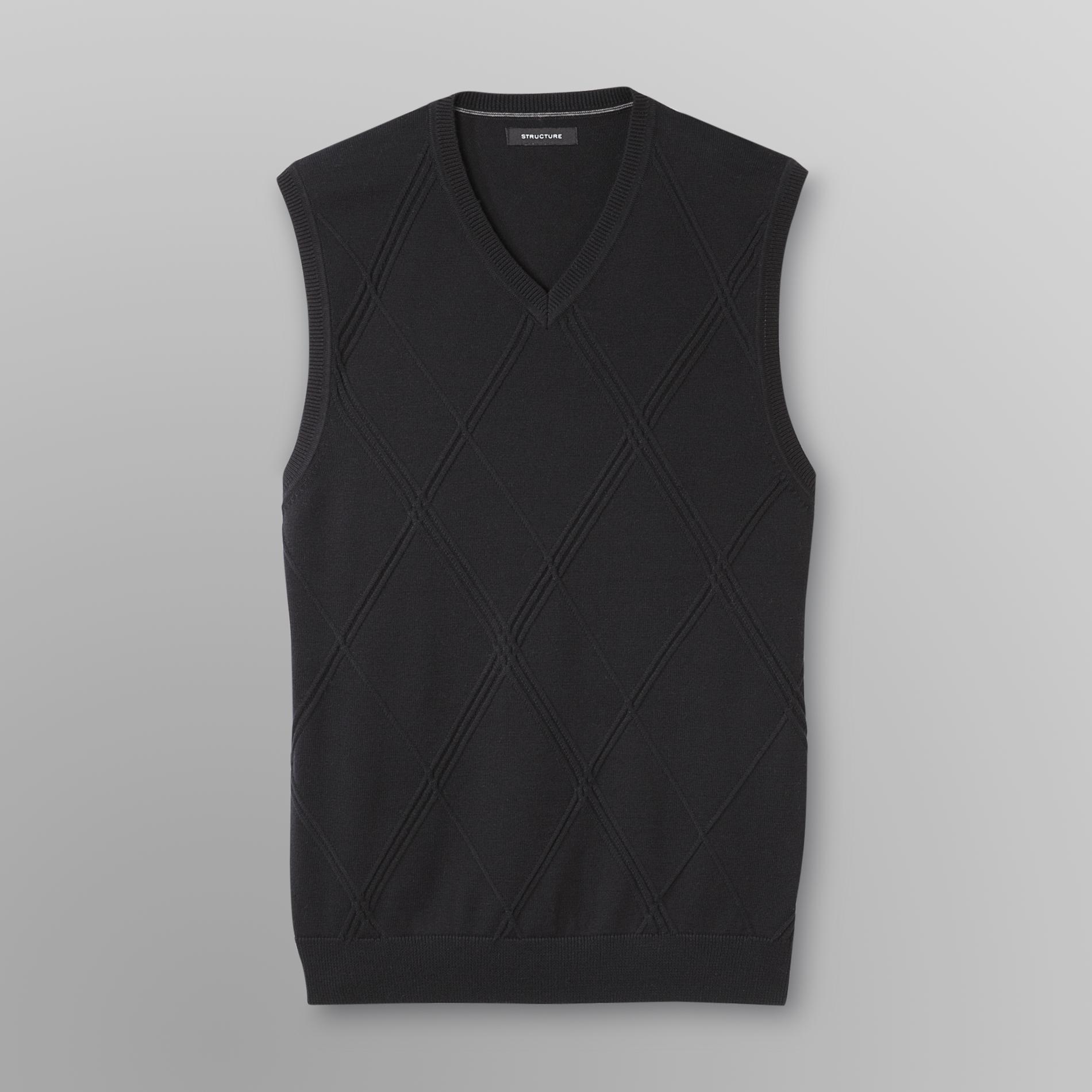 Structure Men's Textured Sweater Vest - Argyle at Sears.com