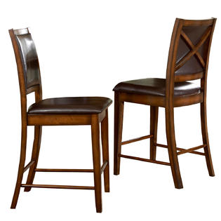 Oxford Creek 24 in. H Stools in Rustic Oak (set of 2) - Furniture ...