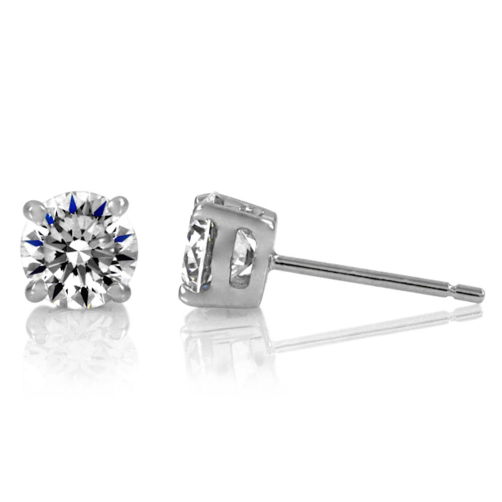 1.5 TCW Jessica's Sterling Silver Prong Stud Earrings
