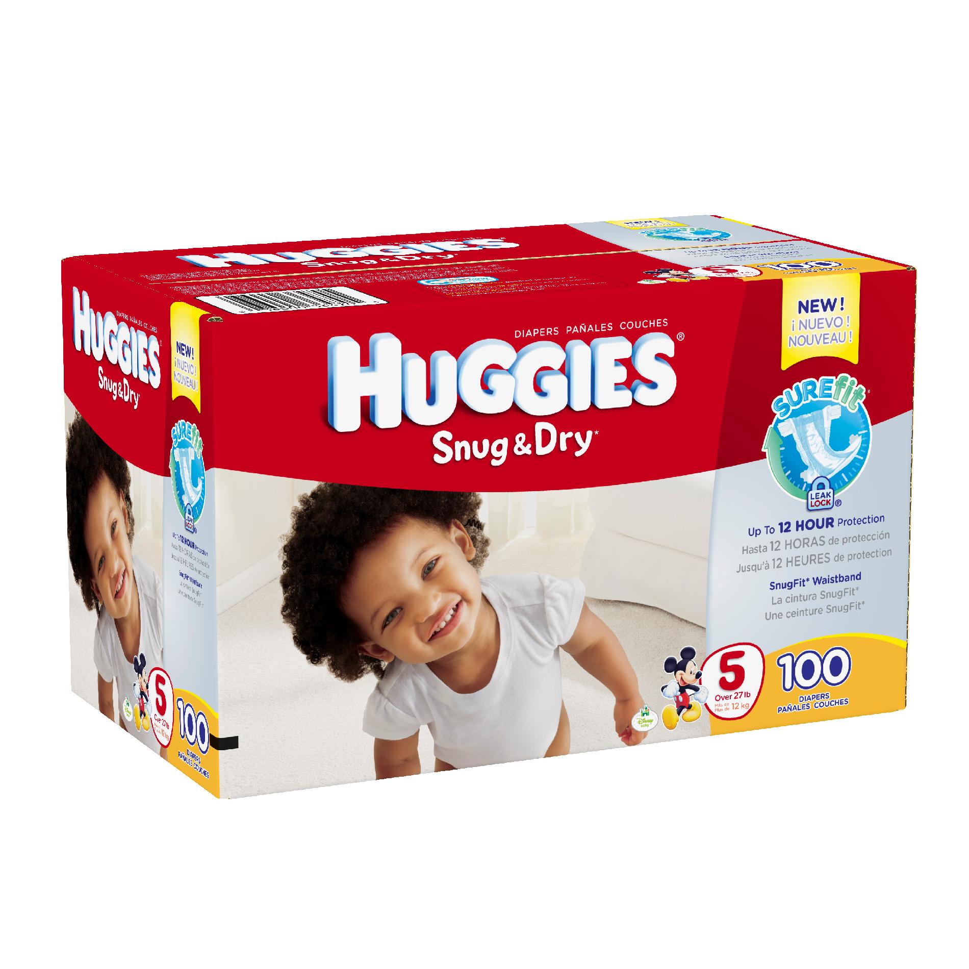 Huggies Snug & Dry Diapers, Size 5, 100ct at mygofer.com