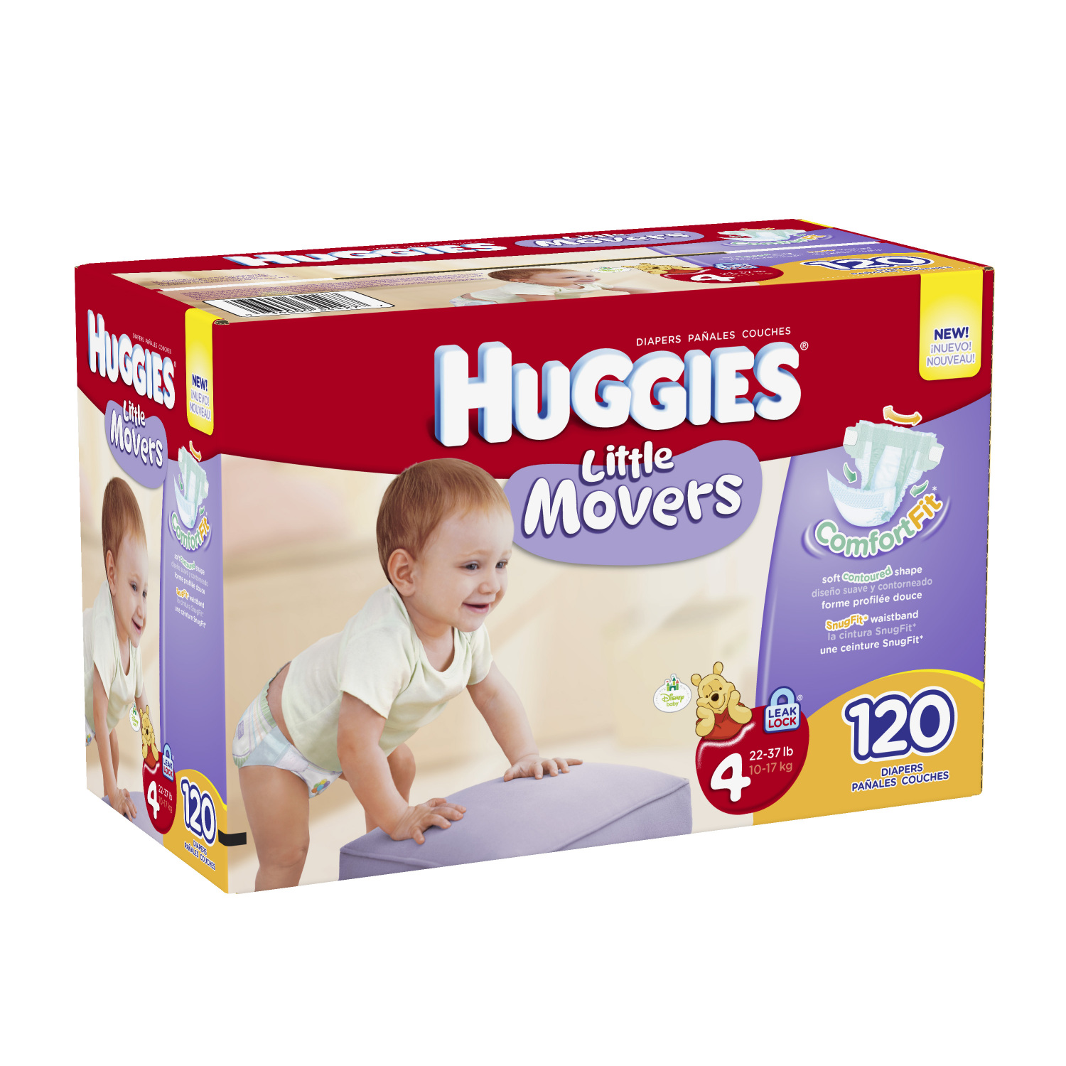 Huggies Little Movers Diapers, Size 4, 120ct at mygofer.com