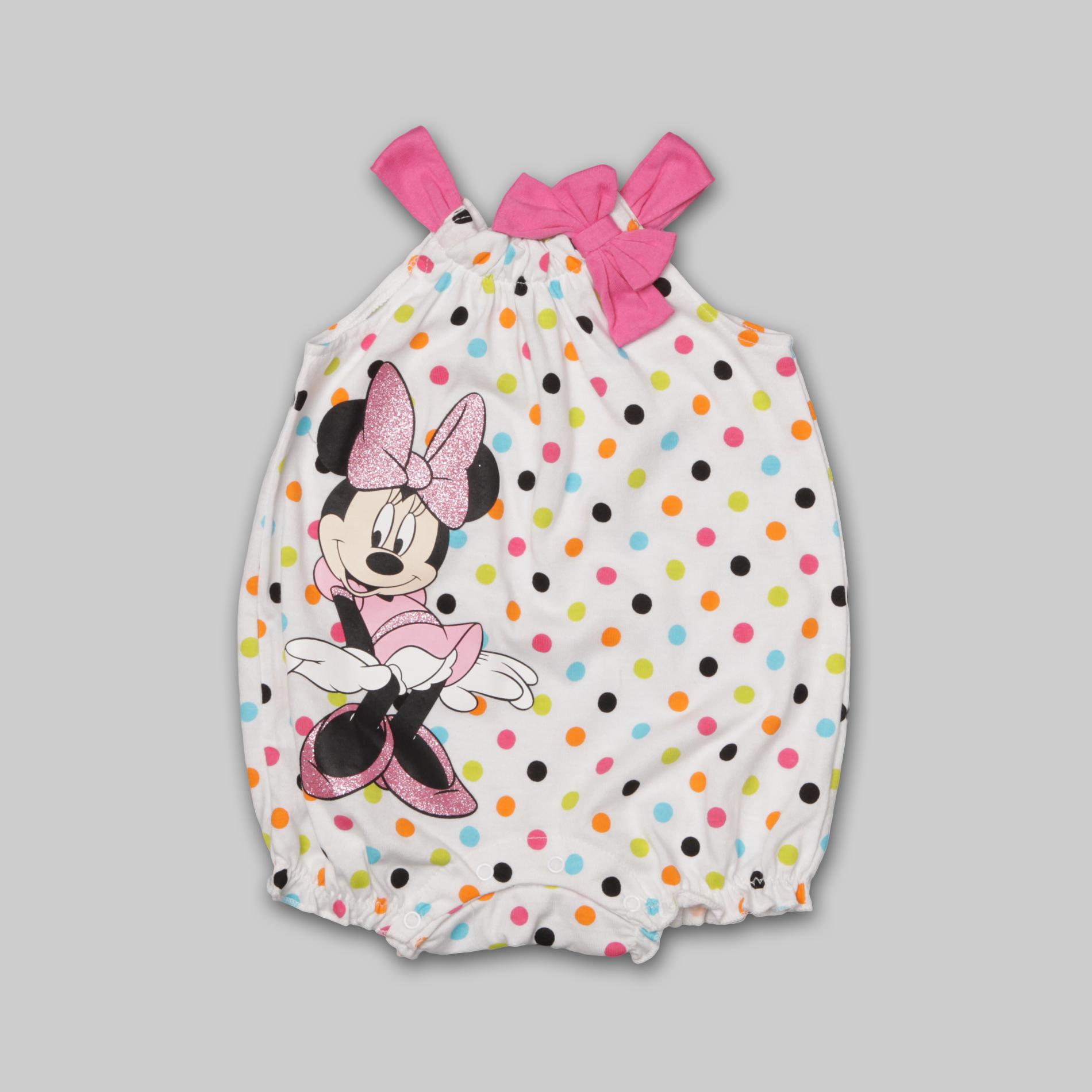 Disney Baby Minnie Mouse Infant Girl's Romper - Polka Dot at Kmart.com